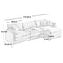 Modern Oversized Modular Cushion Sofa With Ottoman, Low Back, Deep Seating Sofa Set