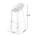 Modern Gable Outdoor Barstool Set of 2 in White