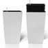 Square Large Planter With Automatic Watering System For Home And Garden (Set of 2) - White