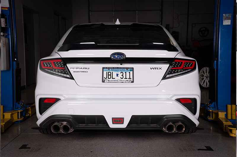 OLM Spec-AR LED Taillights (Clear Lens/Black Base/Red Bar) - 2022+ WRX