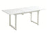 Square Extendable Dining Table With Metal Leg, Modern Space Saving Kitchen Table For Living Room