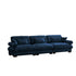 Modern Oversize Sofa With Cloud Like Comfort, Featuring Waist And Throw Pillows