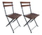 DemarForge Folding Chair 5508 - Stackable - European Chestnut Wood Clear Coated Slats (Set of 2)