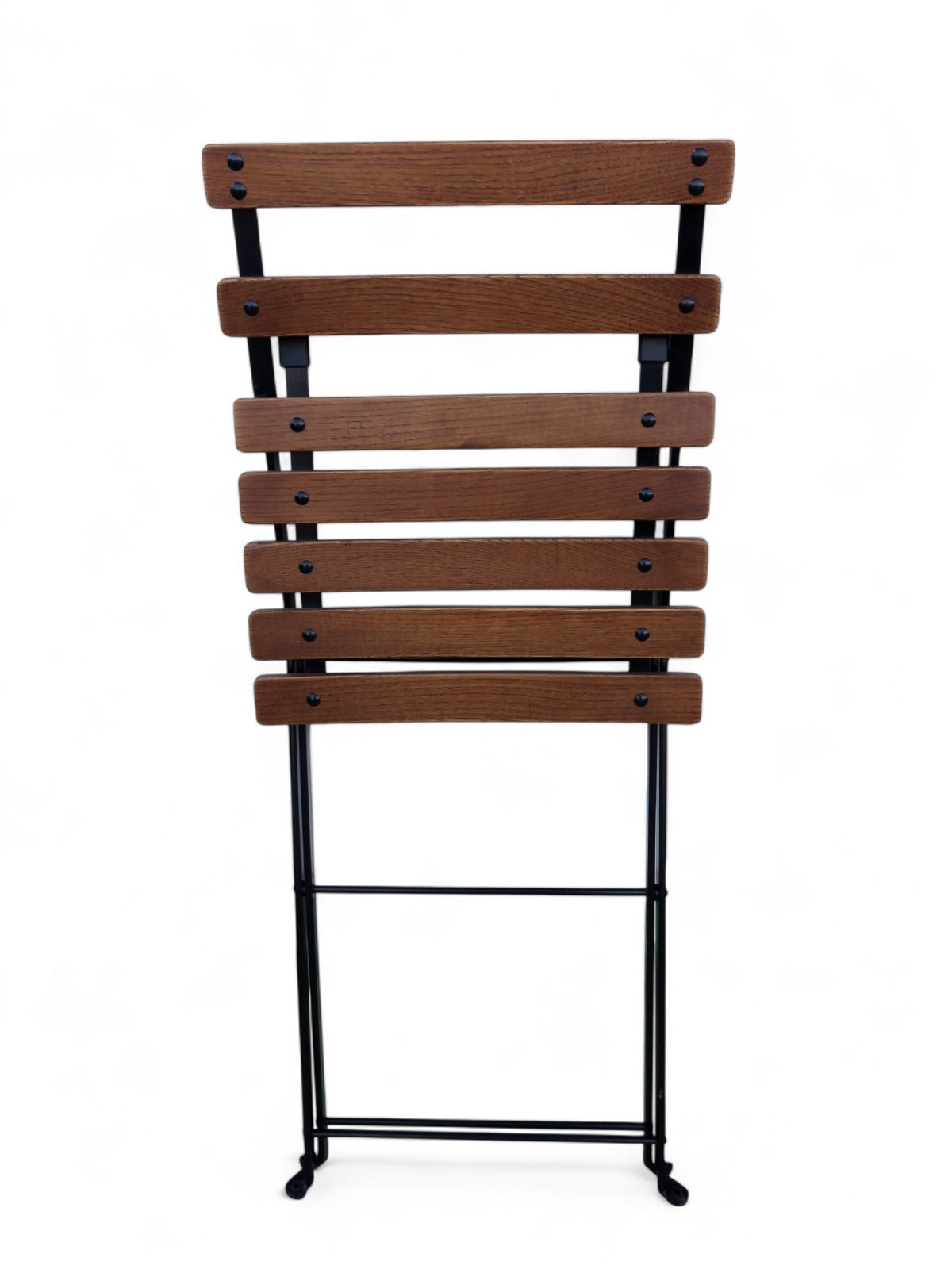 DemarForge Folding Chair 5508 - Stackable - European Chestnut Wood Clear Coated Slats (Set of 2)