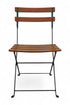 DemarForge Folding Chair 5508 - Stackable - European Chestnut Wood Clear Coated Slats (Set of 2)