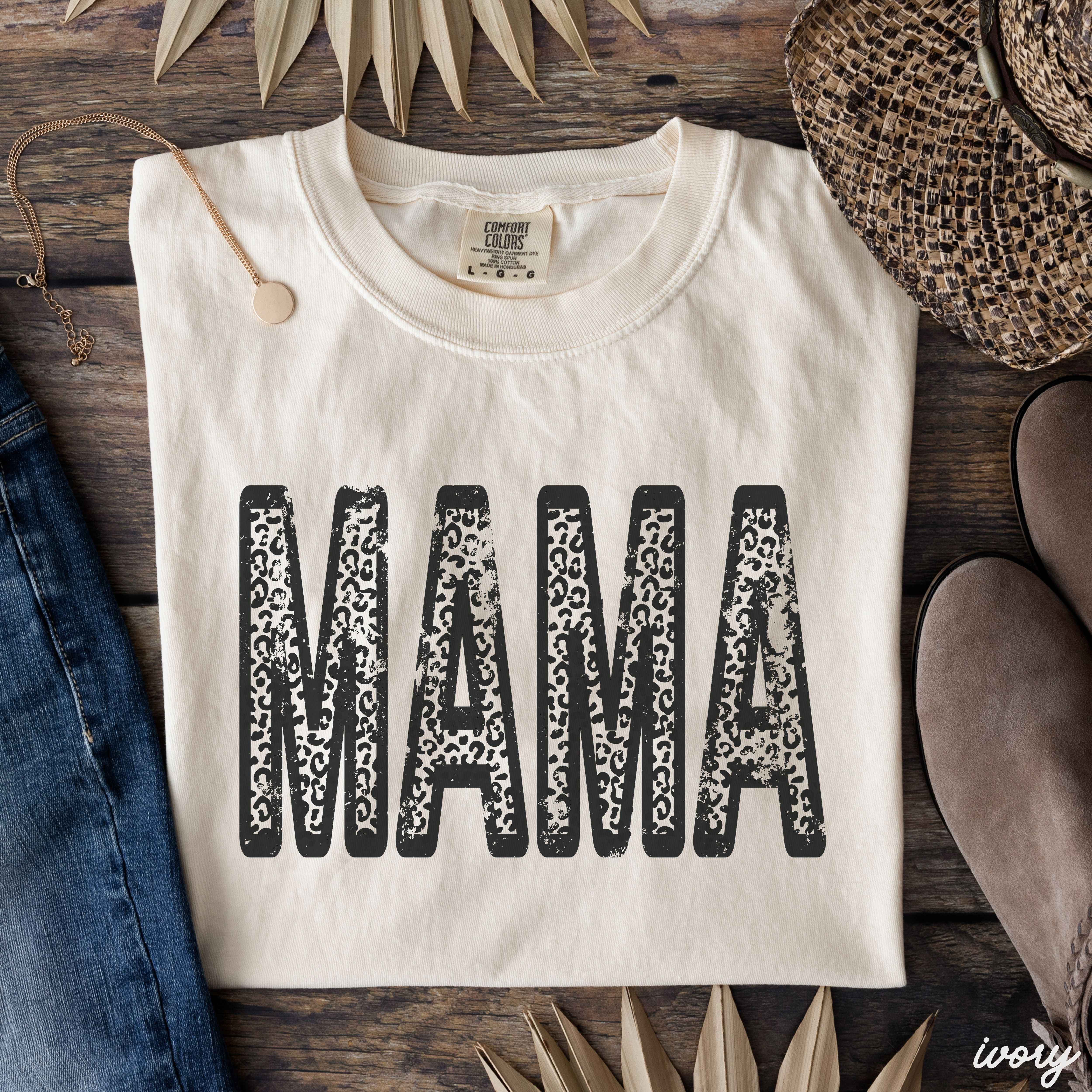 Leopard Mama Tee *12 Colors (S-3X)