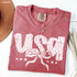 YOUTH USA Bubble Coquette Comfort Colors Tee *9 Colors (S-3X)