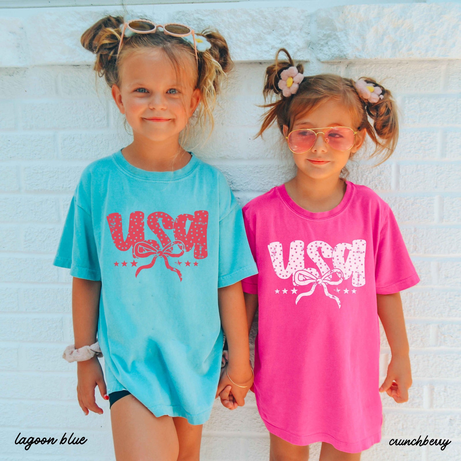 YOUTH USA Bubble Coquette Comfort Colors Tee *9 Colors (S-3X)