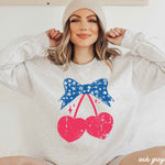 Cherry Coquette Stars Sweatshirt *3 Colors (S-3X)