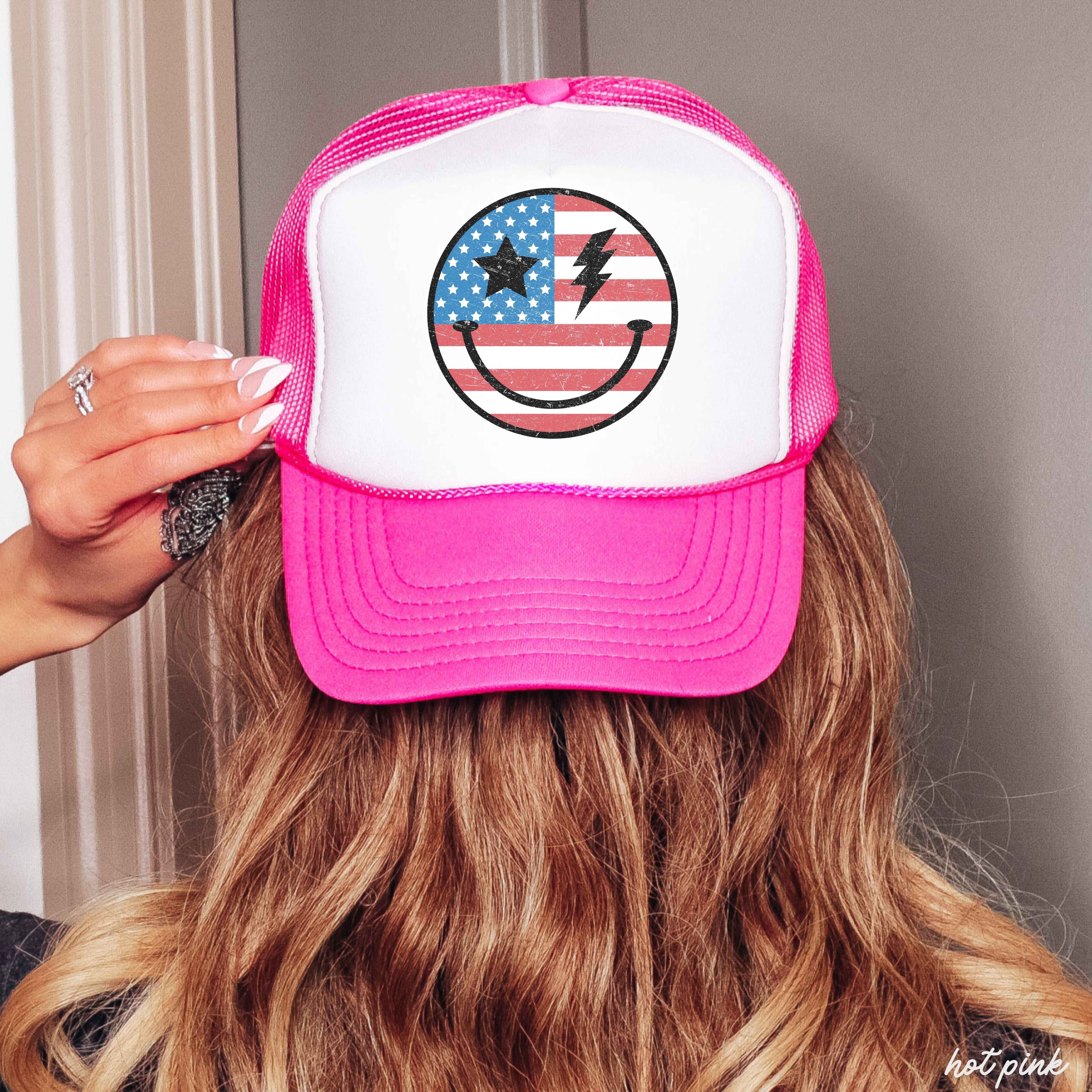 Happy USA Trucker Hat *8 COLORS