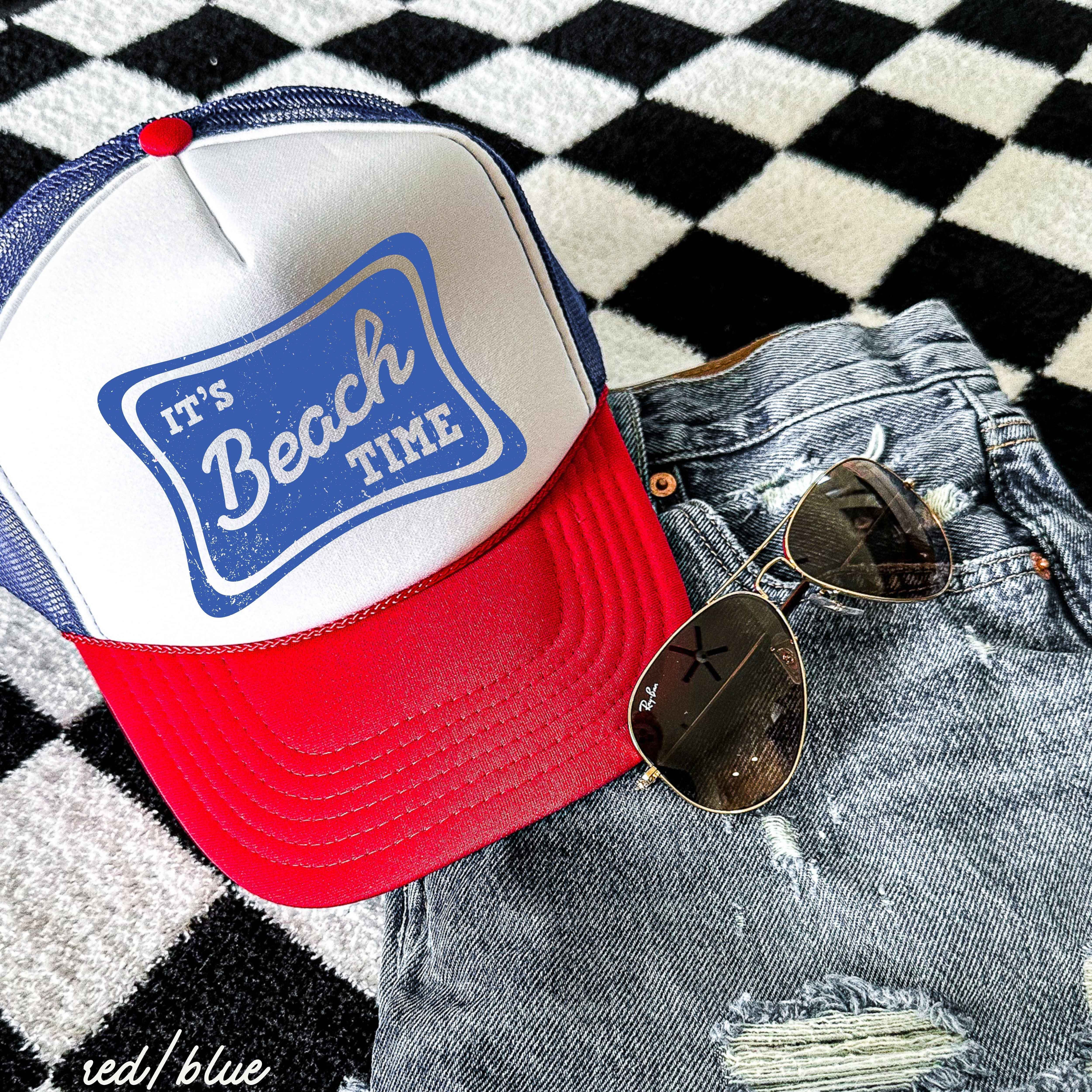 It's Beach Time Trucker Hat *9 COLORS