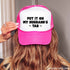 Put It On My Husband's Tab Trucker Hat *12 Colors