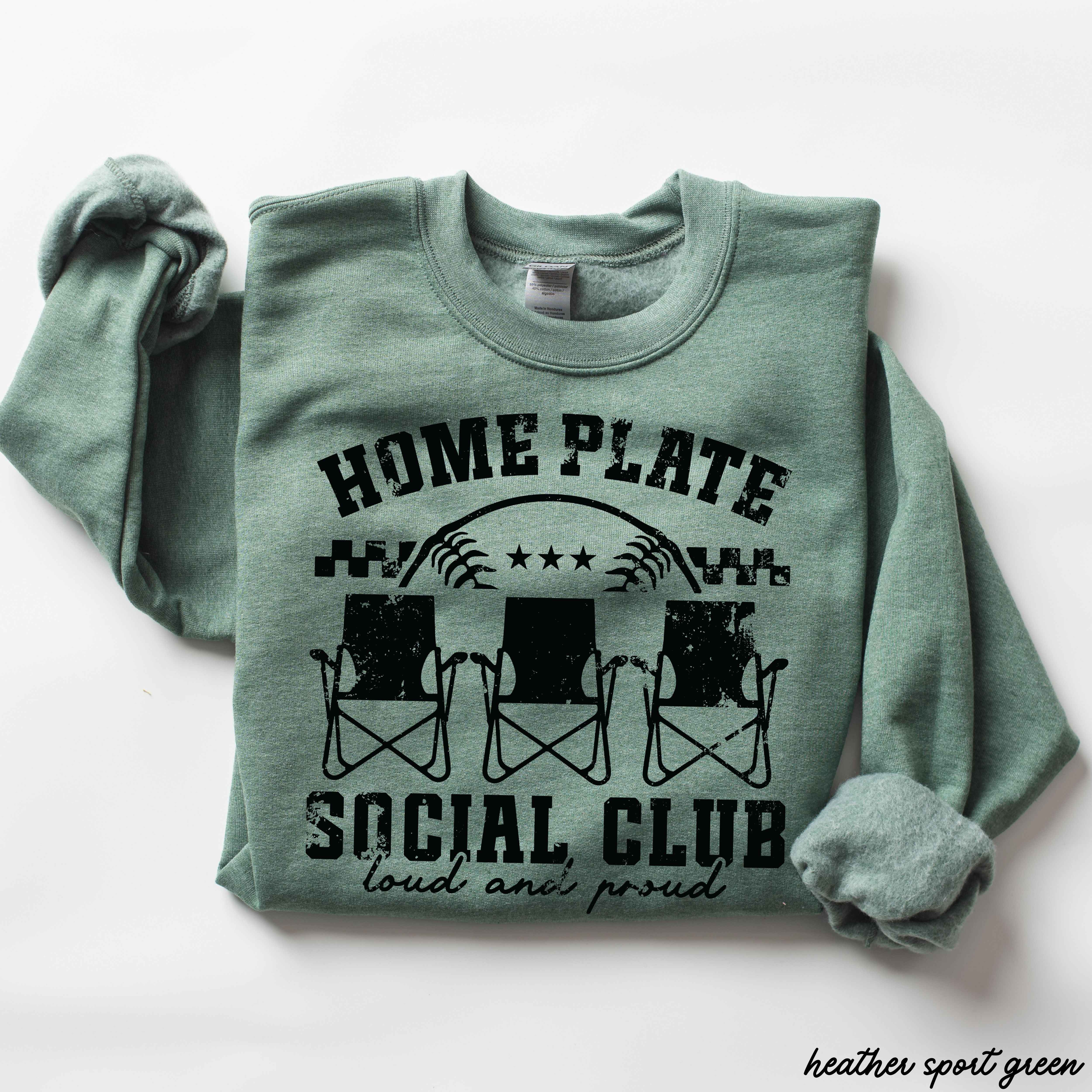 Home Plate Social Club Sweatshirt *9 Colors (S-3X)