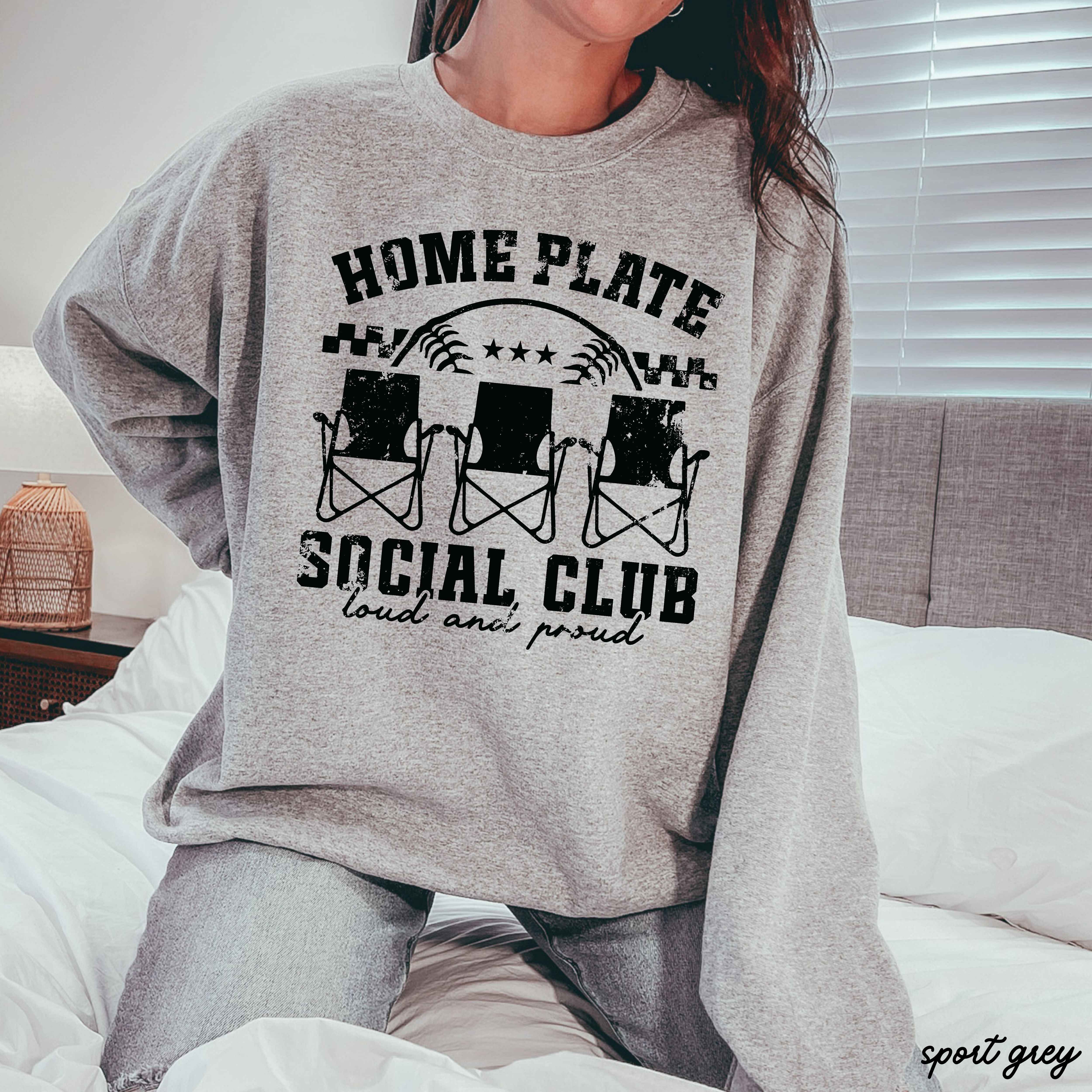 Home Plate Social Club Sweatshirt *9 Colors (S-3X)