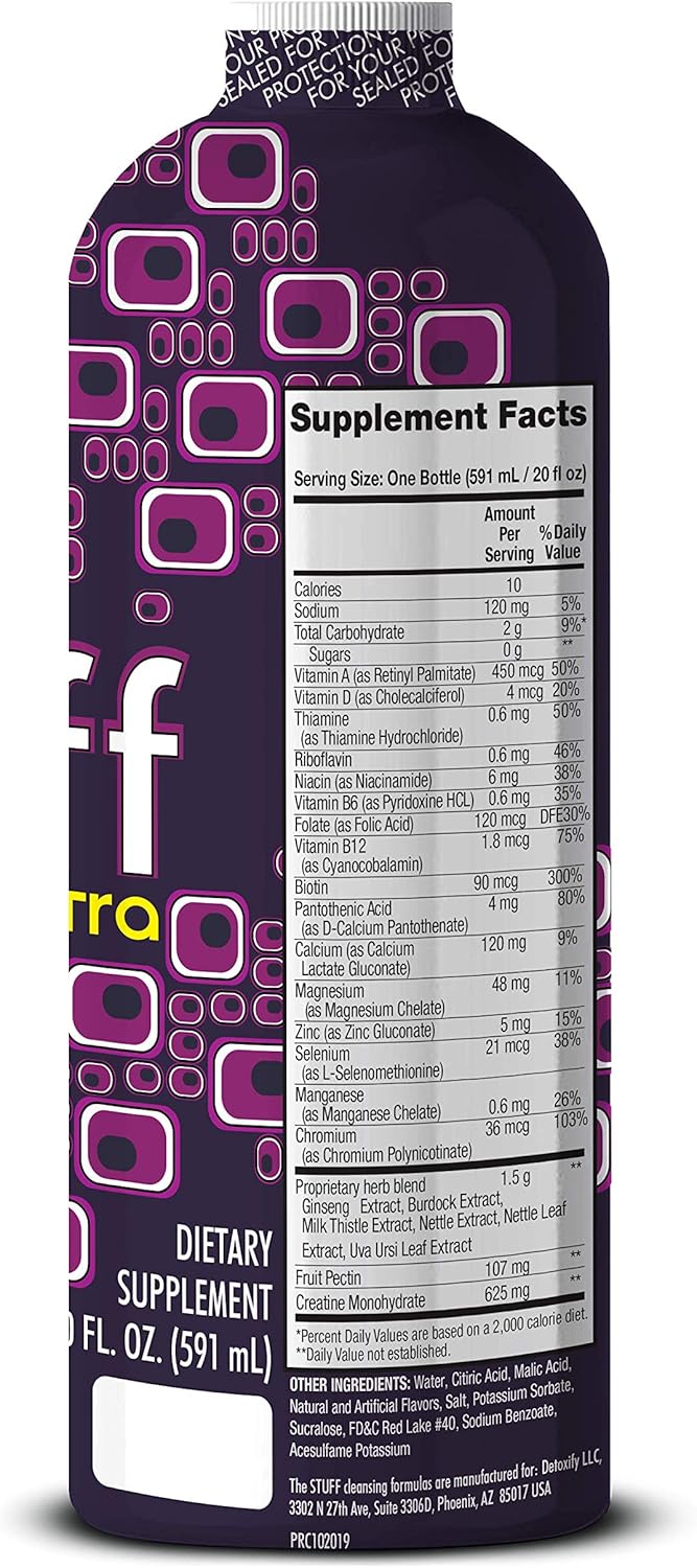 Detoxify  Extra Stuff Herbal Cleansing Grape - 20 Fl Oz