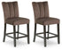 Jeshina - Upholstered Barstool (Set of 2) - Mocha