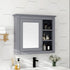 Wall Mounted Medicine Cabinet With Mirror And 3 Open Shelves