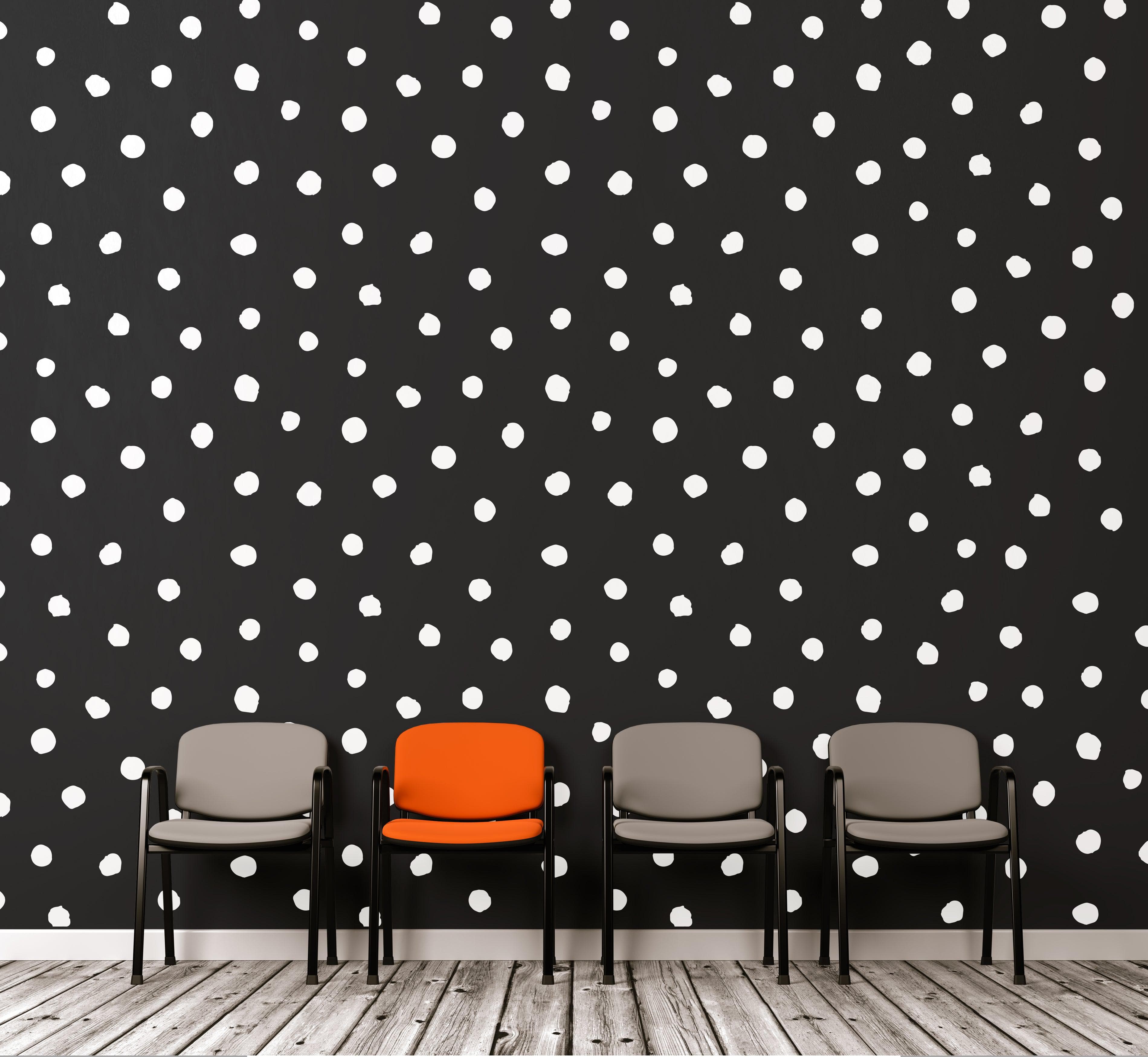 Circle Polka Dots Pattern Peel and Stick Wallpaper | Removable Wall Mural #6206