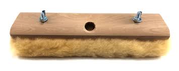 Applicator Block with Lambswool Pad Finish Applicators - Premium Grade Wool 1” Nap