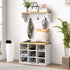 Walker Edison | Entryway 2-in-1 Coat Rack and Shoe Bench Set