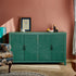 59in Green Accent Cabinet with 4 Doors Mid Century Modern Buffet