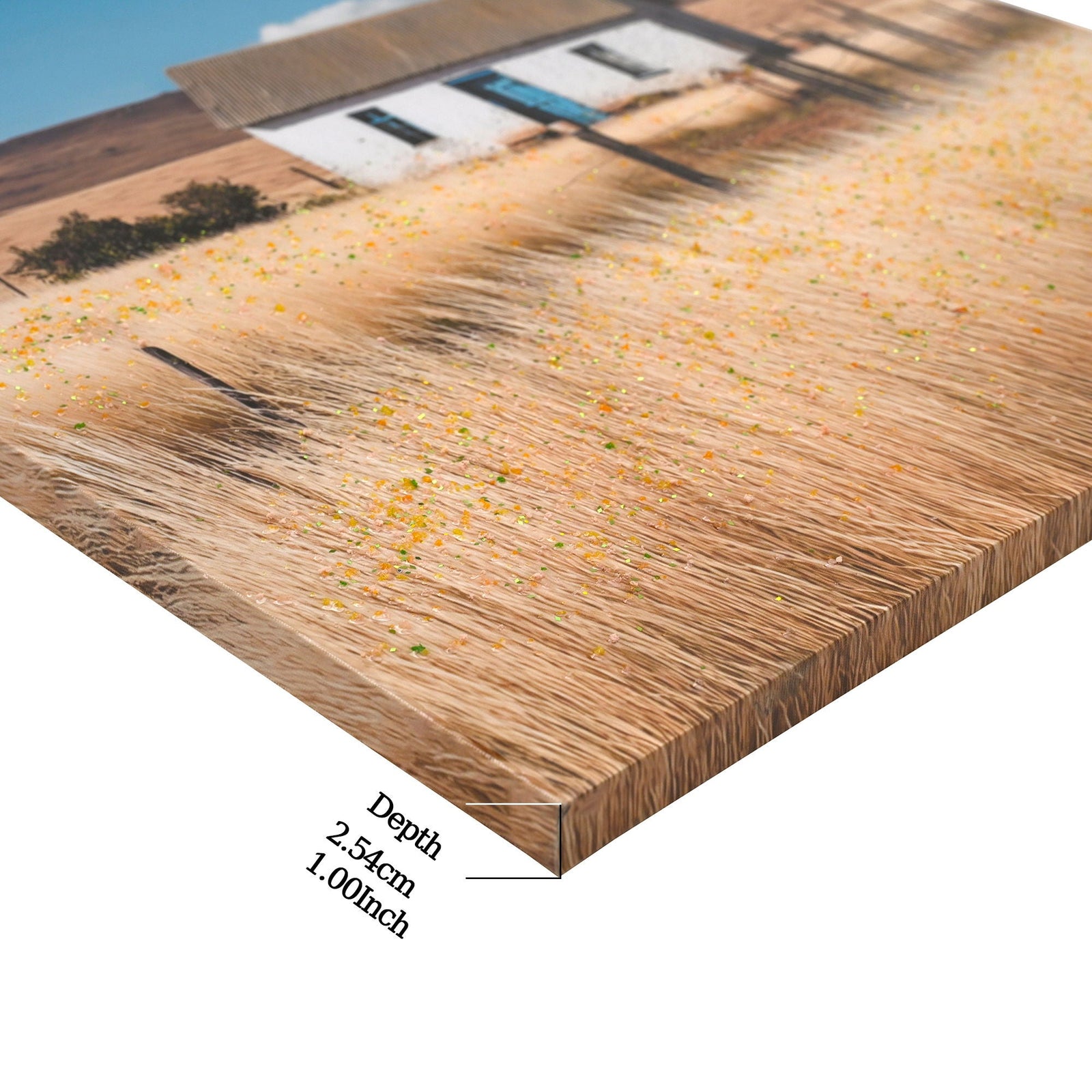 House, Barn Picture Wall Art For Home Decor - Natural / Blue