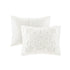 King/Cal King 3 Piece Tufted Cotton Chenille Damask Duvet Cover Set