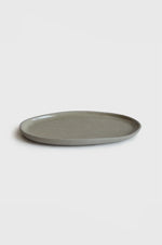 Handmade Stoneware Oval Serving Platter "Concrete"