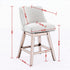 Counter Height Swivel Barstools, 26'' H Seat Height Upholstered Bar Stools (Set of 2), Fabric
