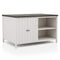 Counter Height Dining Table With Storage Cabinet Base - Dark Gray / Off White / Off White / Gray