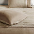 7 Piece Faux Suede Comforter Set Tan King