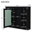 Wall Mounted Medicine Cabinet With Mirror, Storage Cabinet Featuring 6 Open Shelves And Adjustable Interior