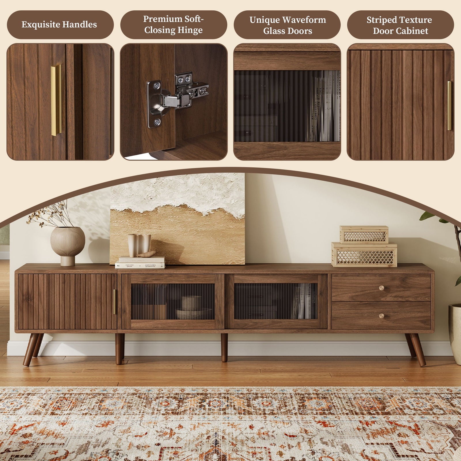 Doors TV Stand For TVs Up To 85