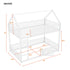 Metal House Bunk Bed With Fence And Door