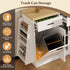 Kitchen Sideboard With Sliding Door Cabinet, 3 Tier Spice Rack