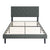 Modern Upholstered Platform Bed Frame With Button Tufted Fabric Headboard