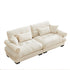 Modern Sofa With Bolstered Armrests And Pillows