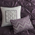 7 Piece Tufted Comforter Set in Plum for King Beds