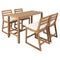 Patio Bar Set With Ergonomic Chairs