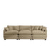 Modern Oversized Modular Cushion Sofa With Ottoman, Low Back, Deep Seating Sofa Set