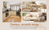 60" Wood Accent Cabinet with 4 Doors Brown and Antique White