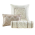 7 Piece Tufted Comforter Set Taupe King