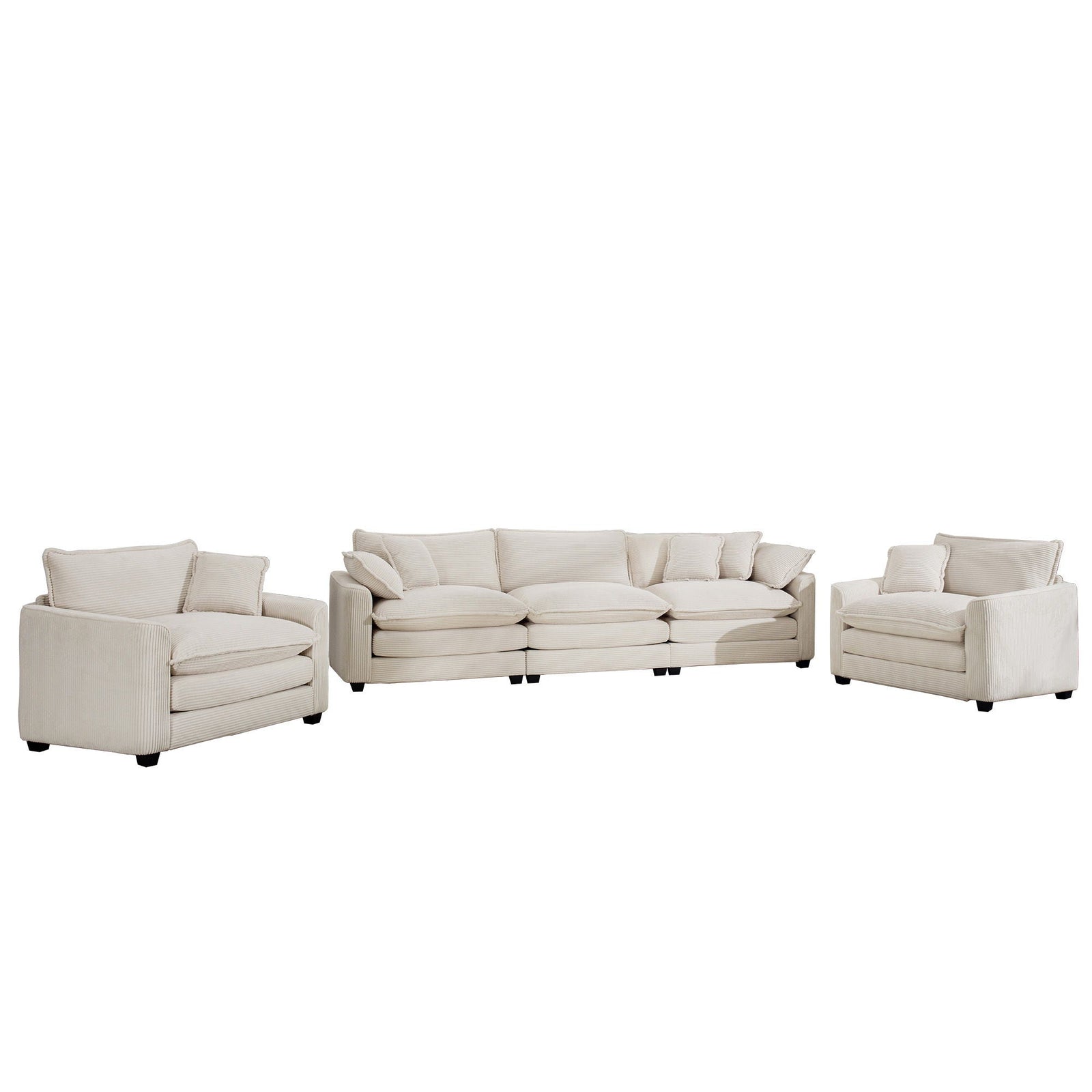 Elegant Oversized Sectional Sofa Set With Deep Seats And Flexible Layout