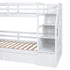 Bunk Bed With Storage Staircase, Slide, Desk, Drawers, And Shelves