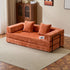 Convertible Floor Sofa Bed With Pillow Back Support Armrest