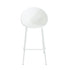 Modern Gable Outdoor Barstool Set of 2 in White