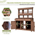 65.7" Garden Potting Bench Table with Hutch & Storage - Fir Wood