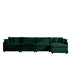 Modern Oversized Modular Cushion Sofa With Ottoman, Low Back, Deep Seating Sofa Set