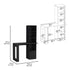 Writing Desk With Bookcase And Cabinet - Black