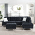 L-Shaped Sectional Sofa With Chaise And Storage Ottoman, Includes 2 Pillows